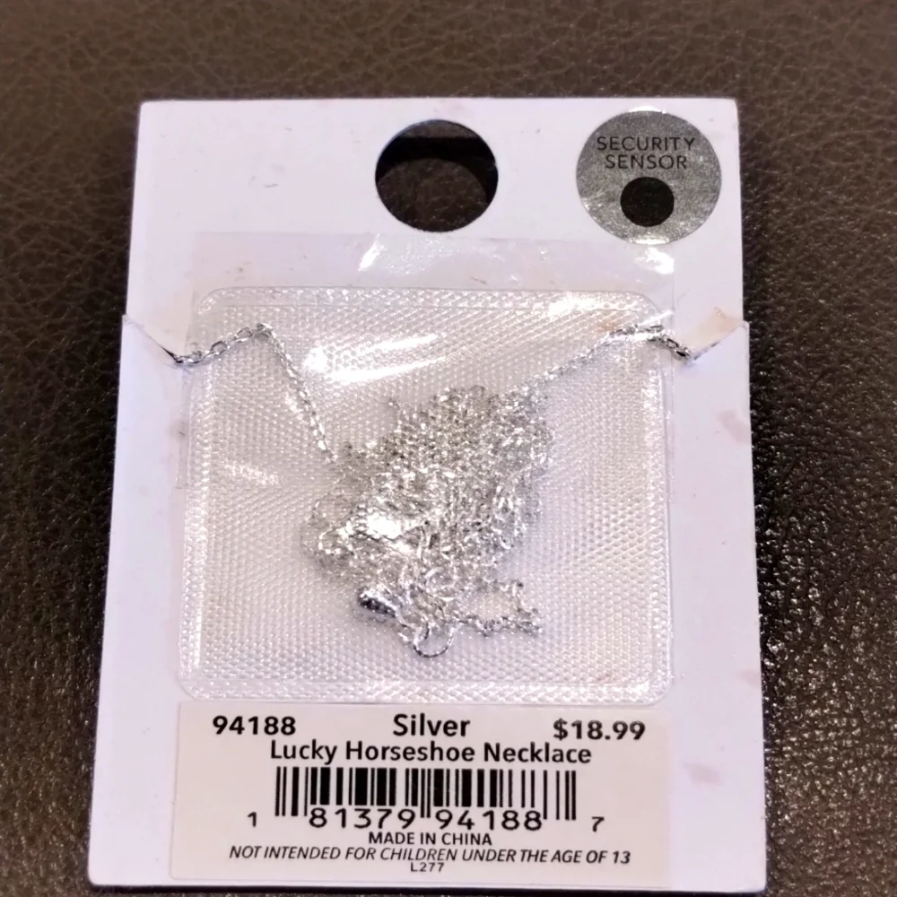 Silver Necklace Horseshoe Cubic Zirconia Lucky Horses Pippa & Rawls NWT - Picture 3 of 14